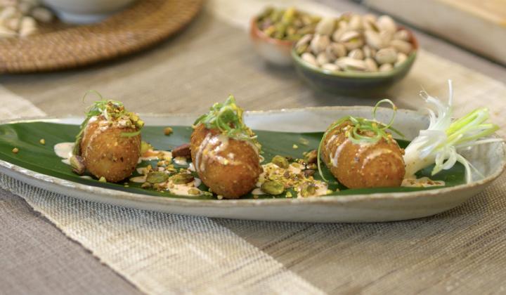 Crispy Pistachio Croquetas