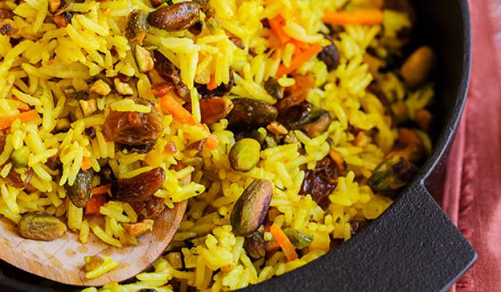 Easy Pistachio Jeweled Rice