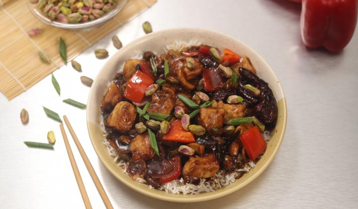 Kung Pao Chicken with American Pistachios