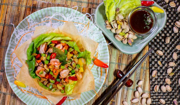 Pistachio Seafood Lettuce Cup