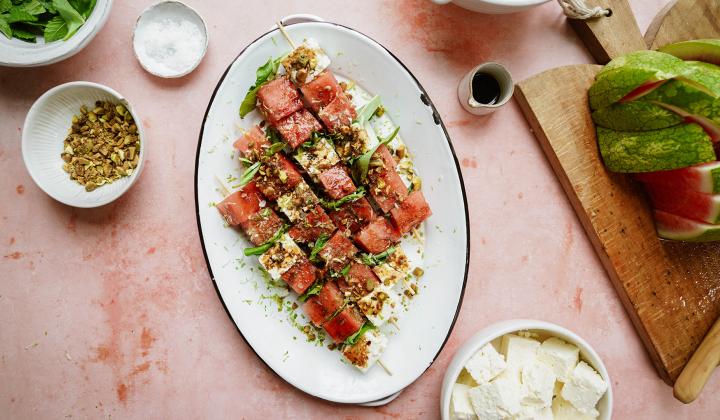 Pistachio Watermelon Skewers