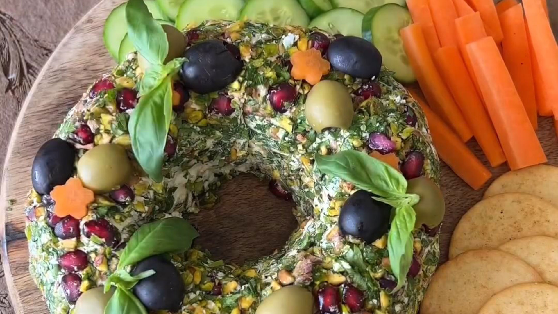 Herbed Pistachio Cream Cheese Platter